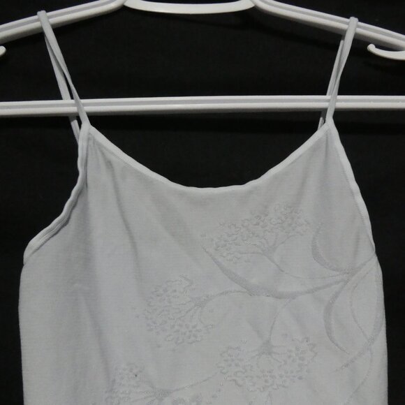 Light Blue Stitched Floral Spaghetti Strap Cami - Camisole | xs - extra small - Picture 4 of 14